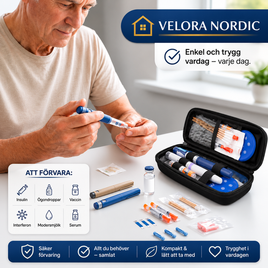 Velora Care™ | Kylväska för insulin. Håll din medicin sval överallt