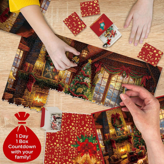 Puslespill Adventskalender 2026 med 24 luker