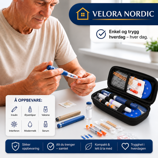 Velora Care™ | Kjøleveske for insulin. Hold medisinen din kald overalt