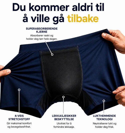 Velora Skjold™ | Lekkasjesikre boxere for menn, komfortable og 100 % pålitelige