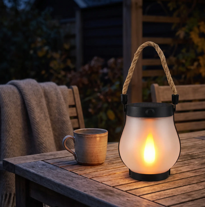 Velora Lykta™ Solcellslykta med hampre