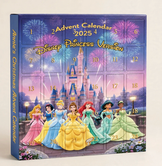 Prinsessornas adventskalender 2026 med 24 luckor