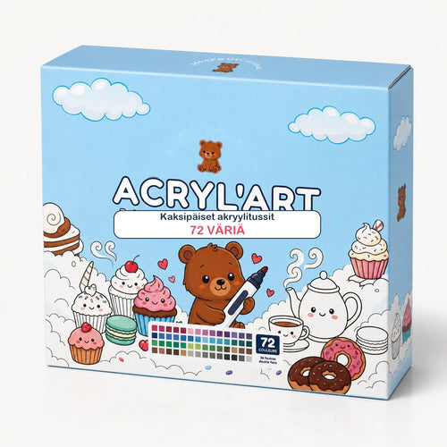 Acryl'Art™ Akryltusjer | Dekker 100 % med ett strøk, går aldri gjennom arket