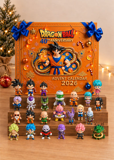 Dragon Ball adventskalender 2026, jubileumsutgåva 40 år, med alla 24 figurer