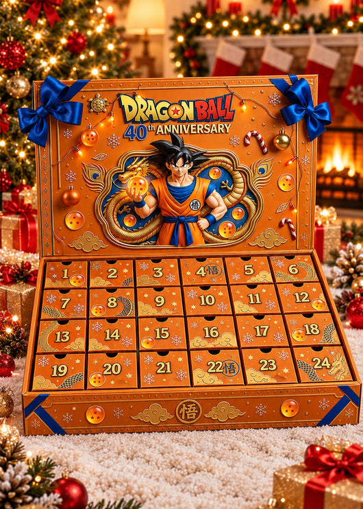 24 numrerade luckor, en Dragon Ball-figur i varje