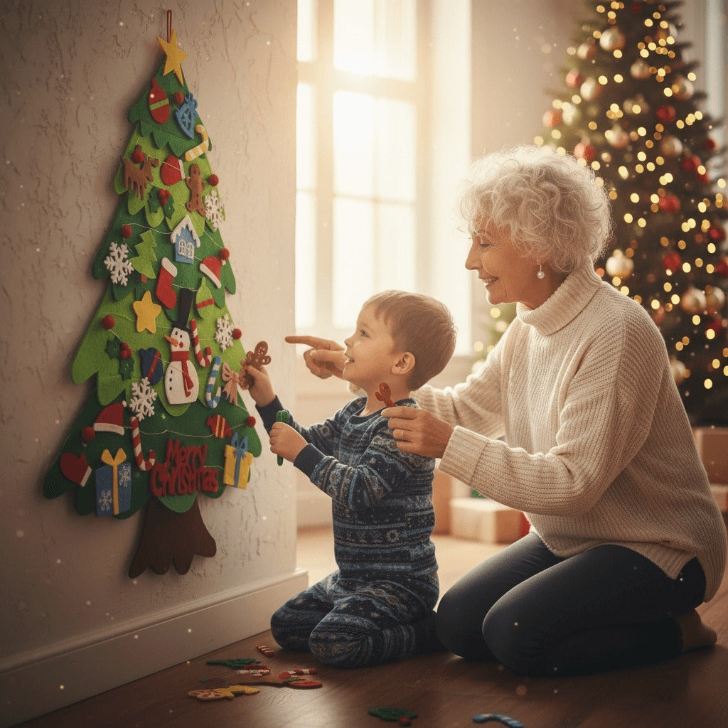 Hos mormor, på barnerommet eller i stua.