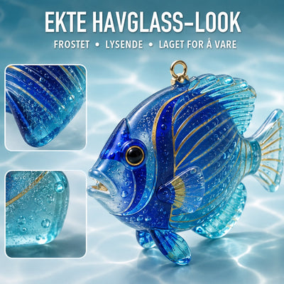 Velora Havglass Julekalender med 24 glassfisker i havglass