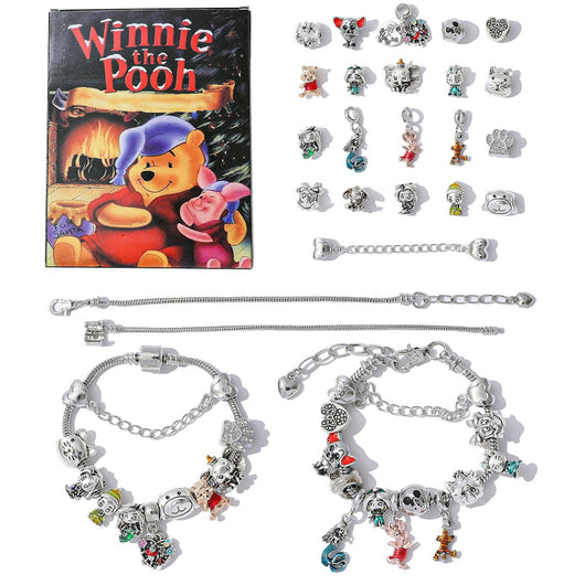 Alt som er inni: 24 charms, armbånd og forlengerkjede