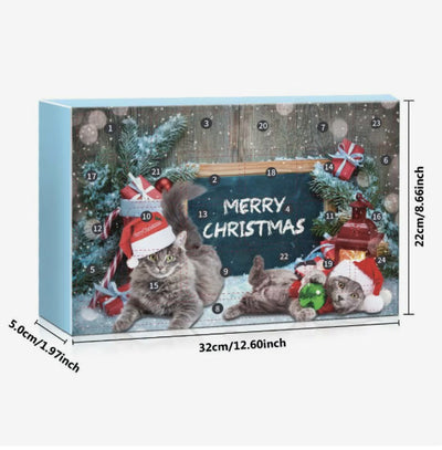 Kattens Jul adventskalender, mått 32 x 22 x 5 cm