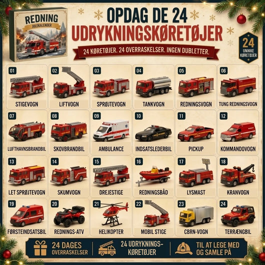 Julekalender med 24 køretøjer