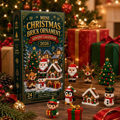 Velora Minikloss julekalender med 24 julepynt i byggeklosser