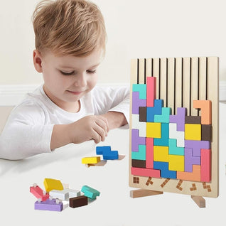 Velora Tetris-puslespill i tre | Montessori stablepuslespill