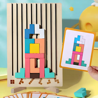 Velora Tetris-puslespill i tre | Montessori stablepuslespill