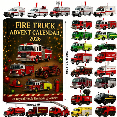 Brannbil Adventskalender 2026 | 24 forskjellige brannbiler i miniatyr