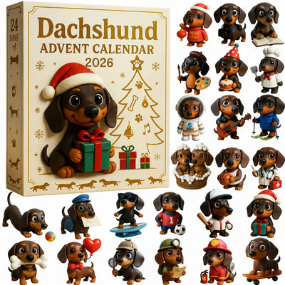 Dachs Adventskalender 2026 | 24 forskjellige dachsfigurer