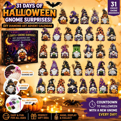 Diamond Painting Adventskalender 2026 | 31 Halloween-tomtar att göra själv
