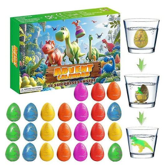 Ägget läggs i vatten och kläcks till en dinosaurie i tre steg