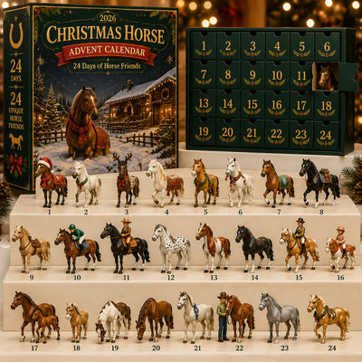 Hest Adventskalender 2026 | 24 hestefigurer etter ekte raser