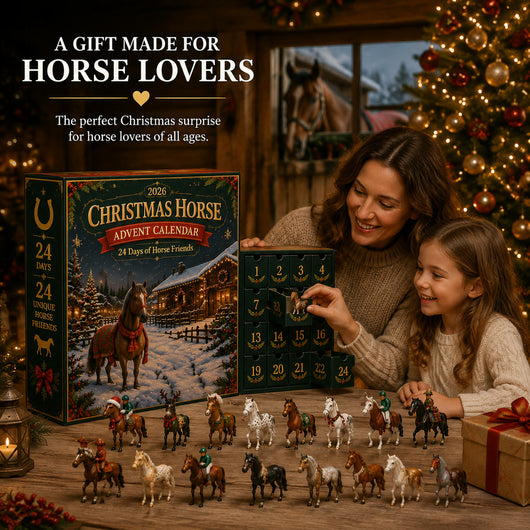 Hest Adventskalender 2026 | 24 hestefigurer etter ekte raser