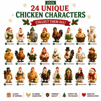 Höns Adventskalender 2026 | 24 olika hönsfigurer