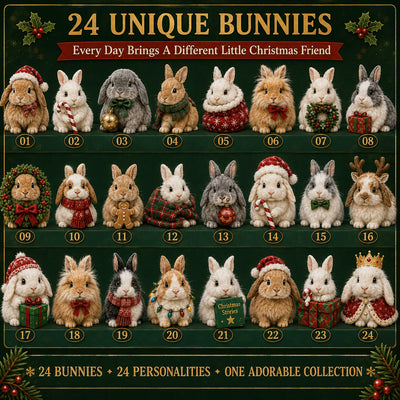 Kanin Adventskalender 2026 | 24 olika kaninfigurer