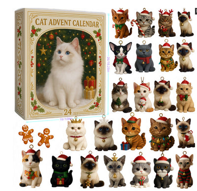 Katt Adventskalender 2026 | 24 katthängen till granen