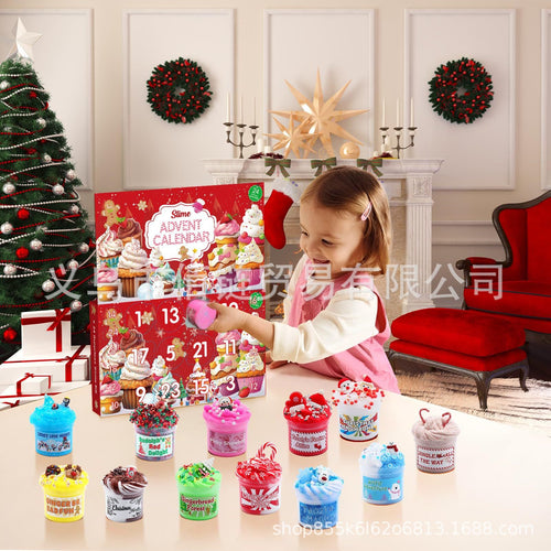 Slime Adventskalender 2026 | 24 forskjellige slim i julefarger